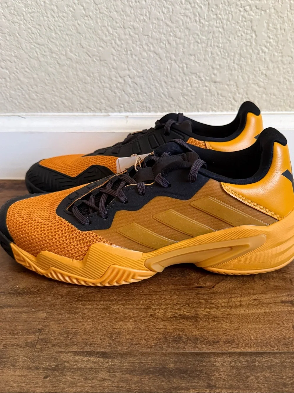 Size 8- Adidas Y-3 Barricade 13 Collegiate Gold Black Tennis Shoes Men's